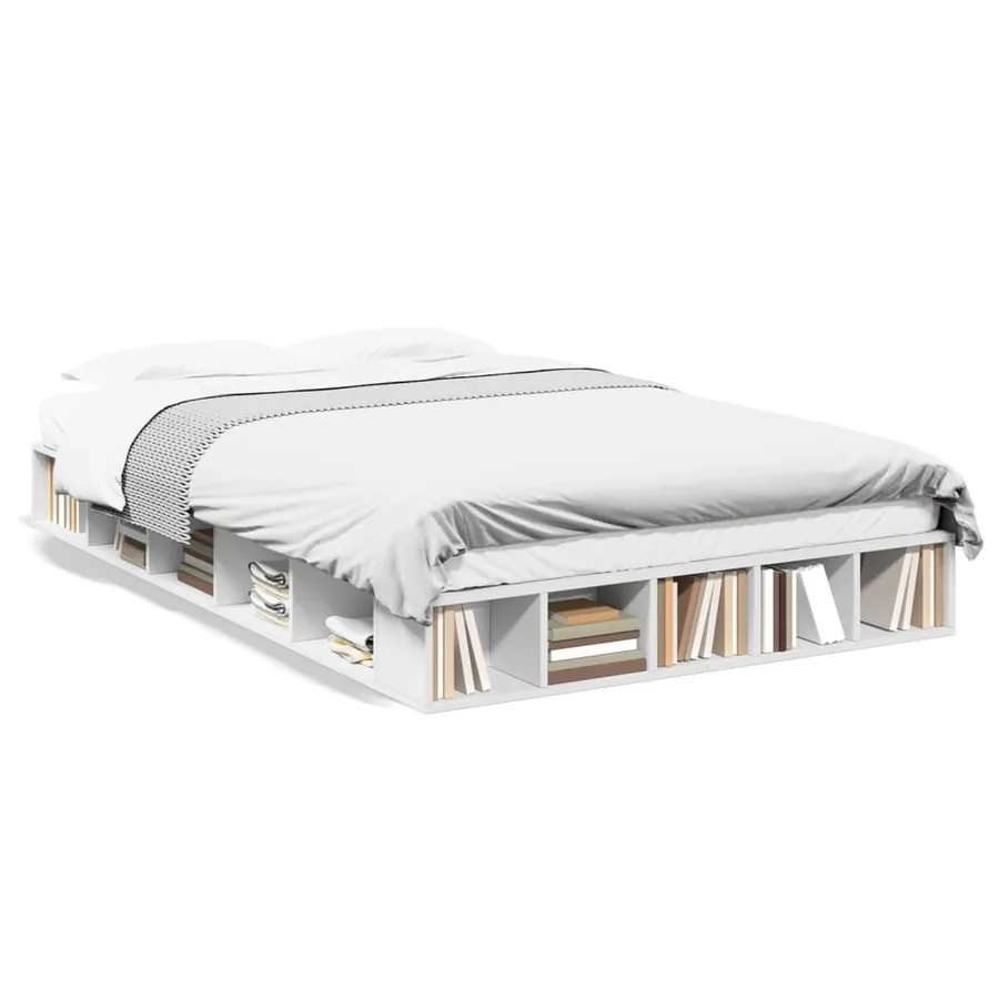 Cadre de lit sans matelas blanc 120x200 cm - 2