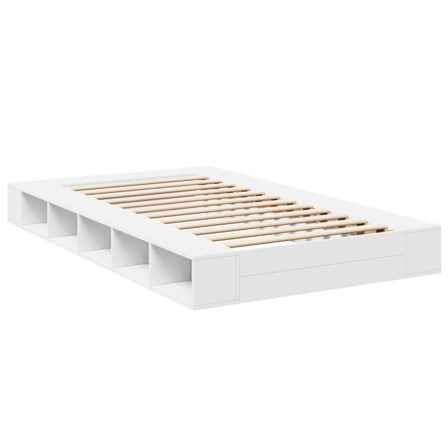 Cadre de lit sans matelas blanc 120x200 cm - 6