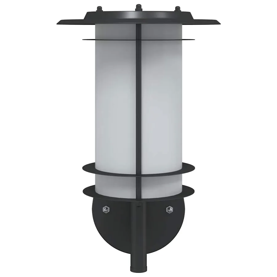 Applique murale d'extérieur noir acier inoxydable - 4