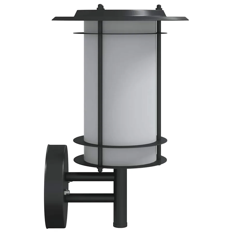 Applique murale d'extérieur noir acier inoxydable - 5