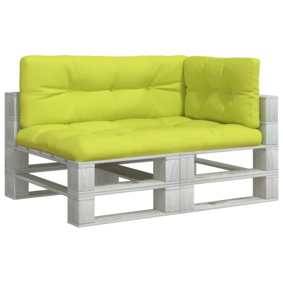 Coussins de palette lot de 3 vert vif tissu - 3