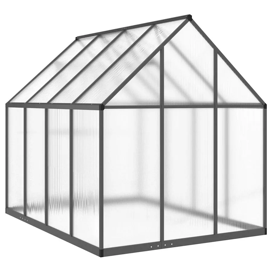 Serre avec cadre de base anthracite 224x169x195 cm aluminium - 5
