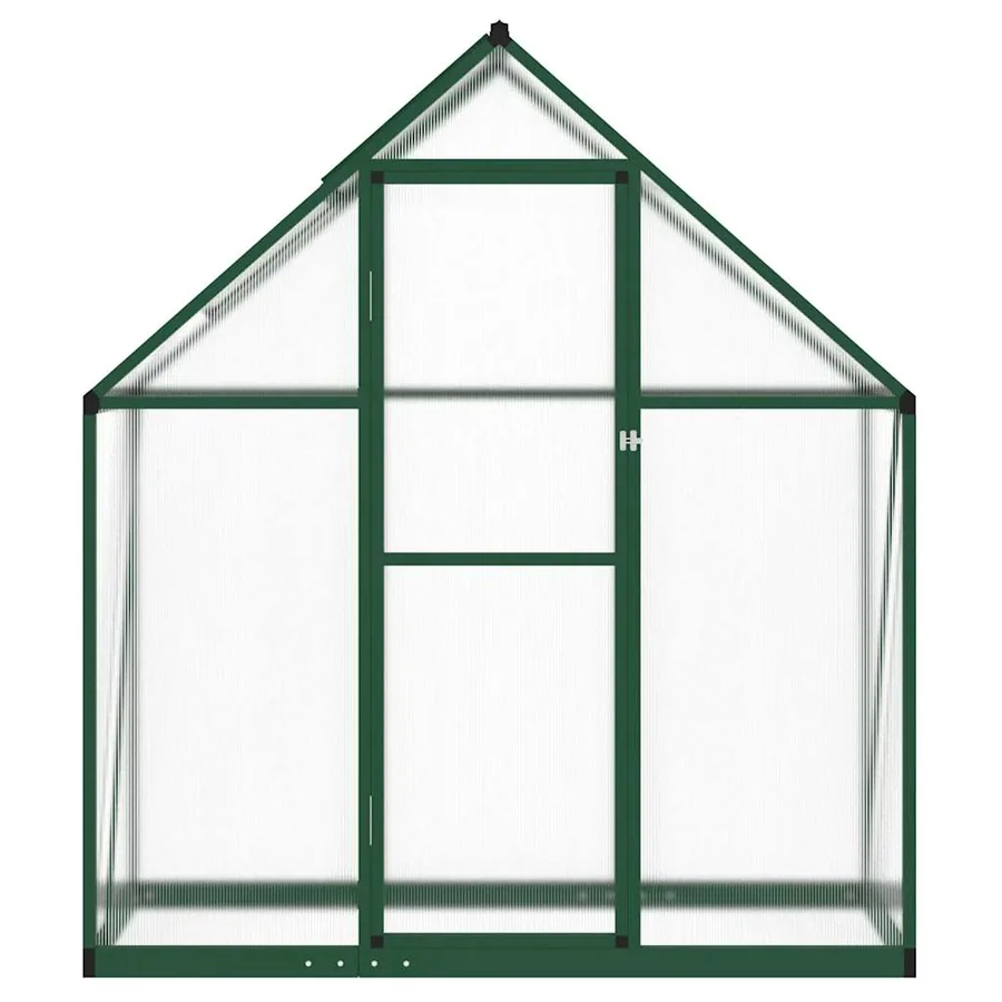 Serre avec cadre de base vert 169x58x195 cm aluminium - 3