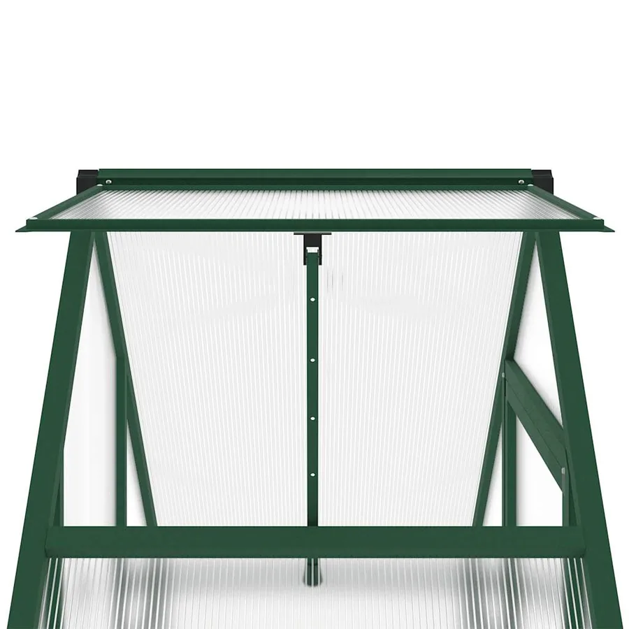 Serre avec cadre de base vert 169x58x195 cm aluminium - 9