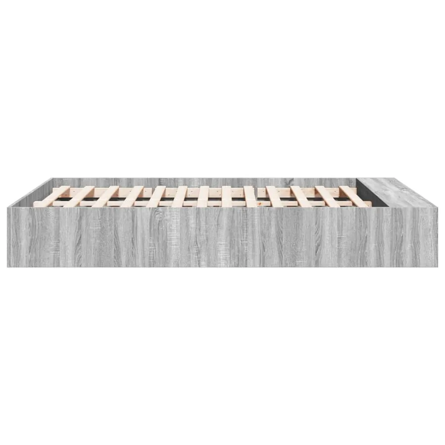 Cadre de lit sans matelas sonoma gris 140x190 cm - 5
