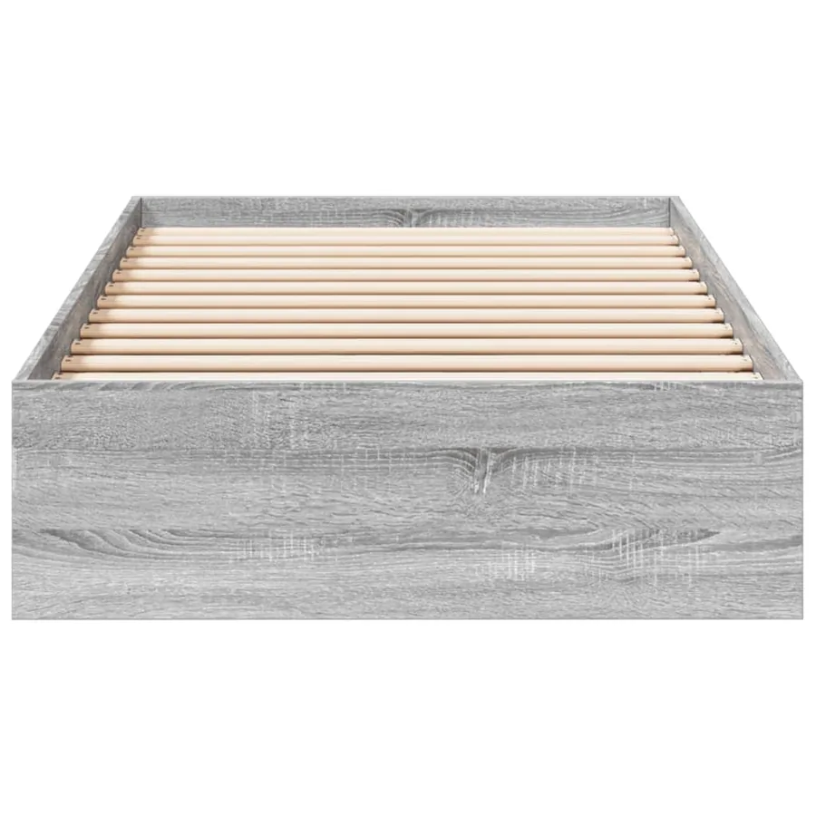 Cadre de lit avec tiroirs sans matelas sonoma gris 90x200 cm - 4