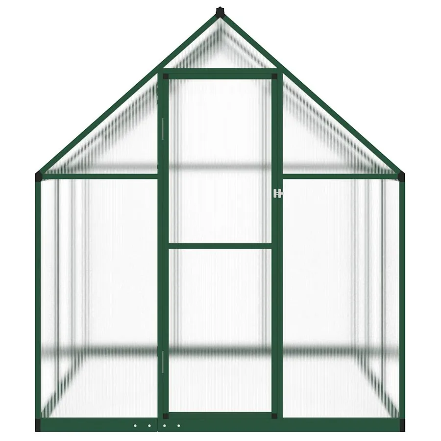 Serre avec cadre de base vert 169x169x195 cm aluminium - 3