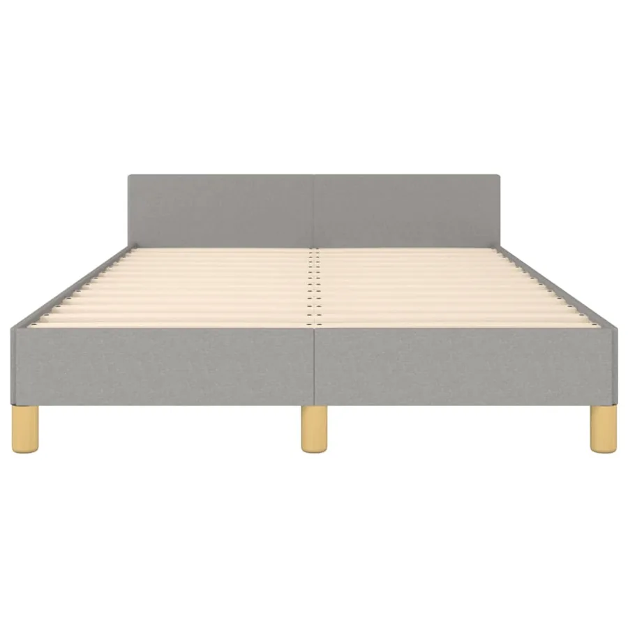 Cadre de lit sans matelas gris clair 120x190 cm tissu - 6