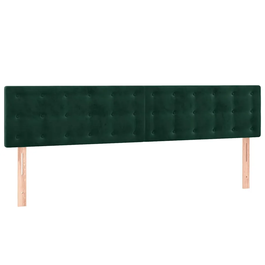 Cadre de lit sans matelas vert foncé 120x190 cm velours - 8