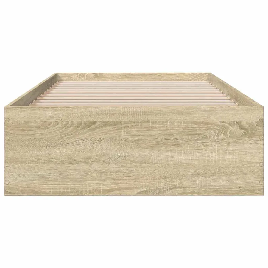 Cadre de lit avec tiroirs sans matelas chêne sonoma 75x190 cm - 4