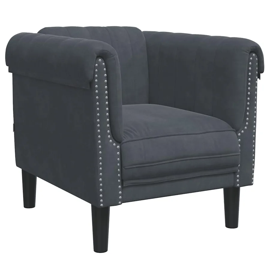 Ensemble de canapés 3 pcs gris foncé velours - 4