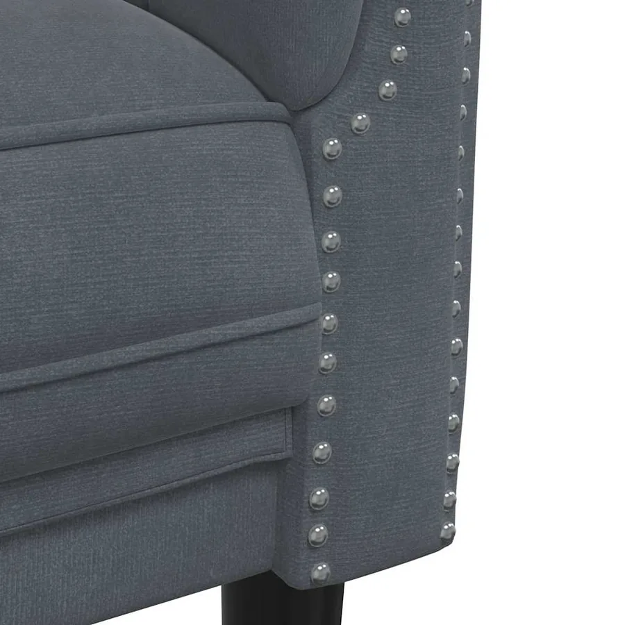 Ensemble de canapés 3 pcs gris foncé velours - 6