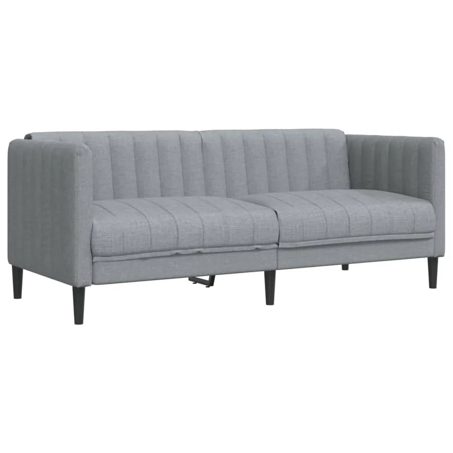 Ensemble de canapés 2 pcs gris clair tissu - 5