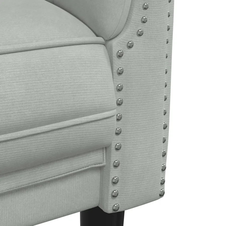 Ensemble de canapés 2 pcs gris clair velours - 6
