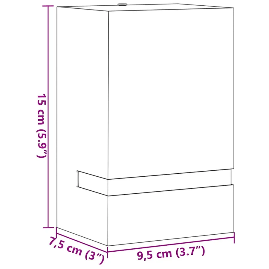 Applique murale d'extérieur noir acier inoxydable - 7