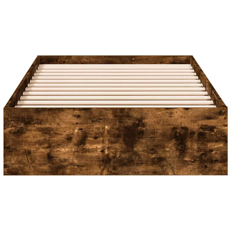 Cadre de lit avec tiroirs sans matelas chêne fumé 90x190 cm - 4