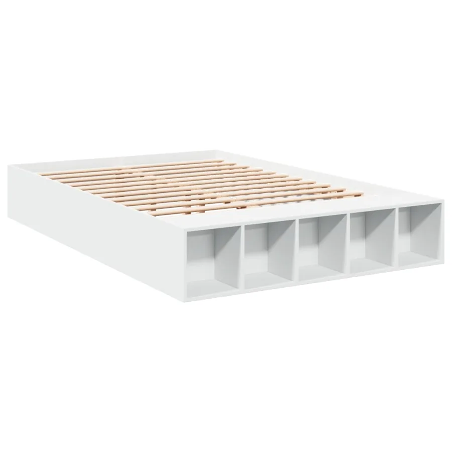 Cadre de lit sans matelas blanc 135x190 cm - 3