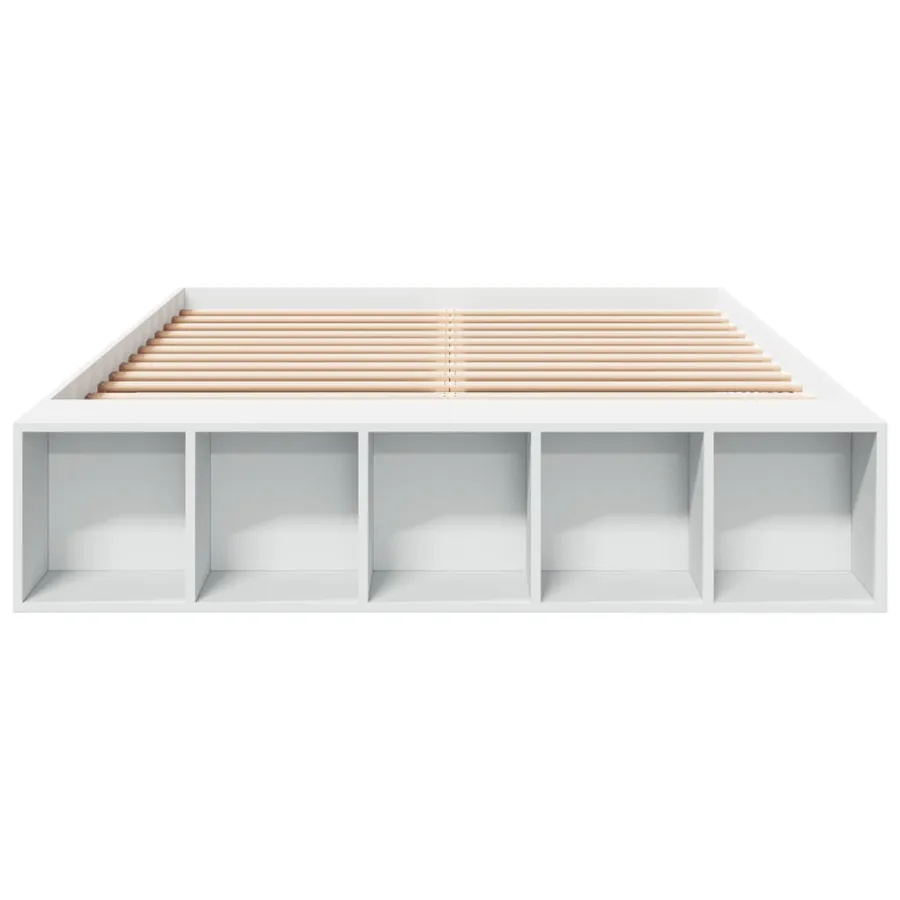Cadre de lit sans matelas blanc 135x190 cm - 4