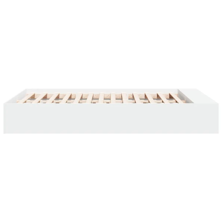 Cadre de lit sans matelas blanc 135x190 cm - 5