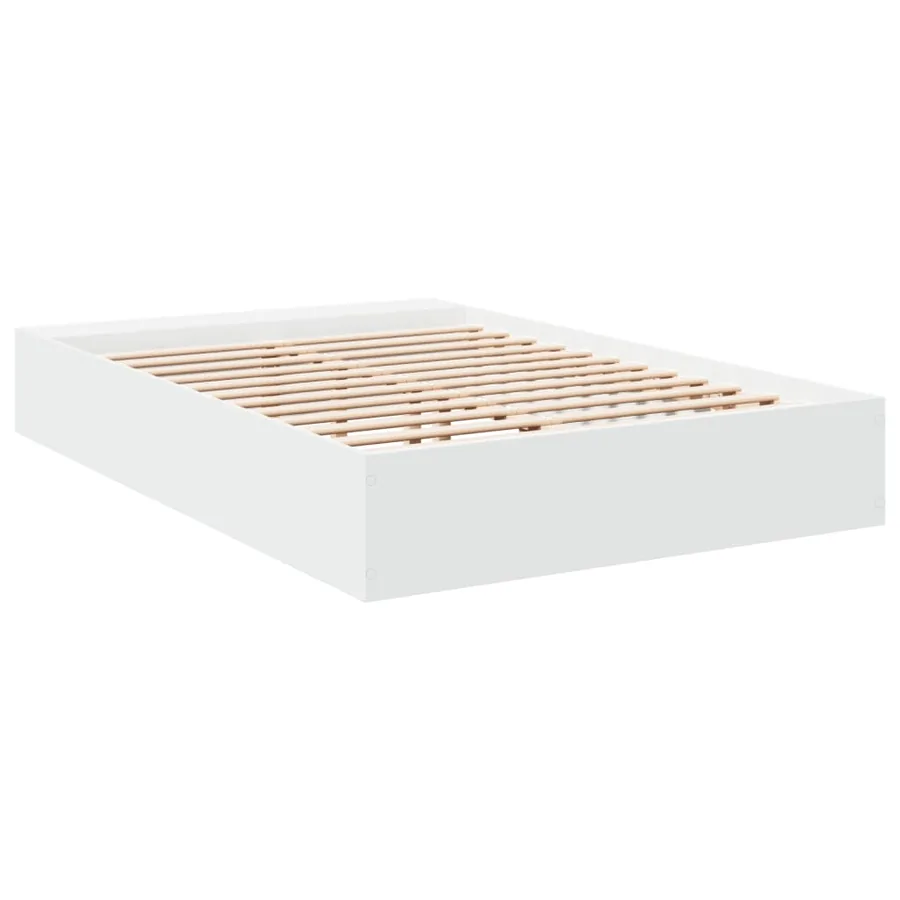 Cadre de lit sans matelas blanc 135x190 cm - 6