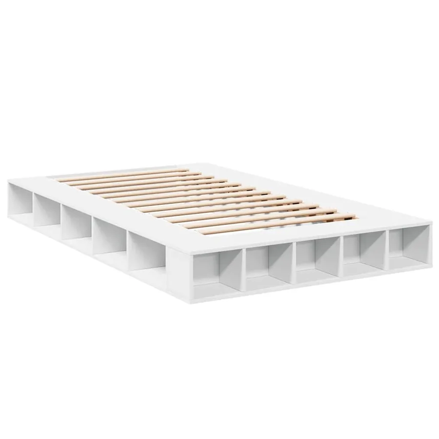 Cadre de lit sans matelas blanc 135x190 cm - 3