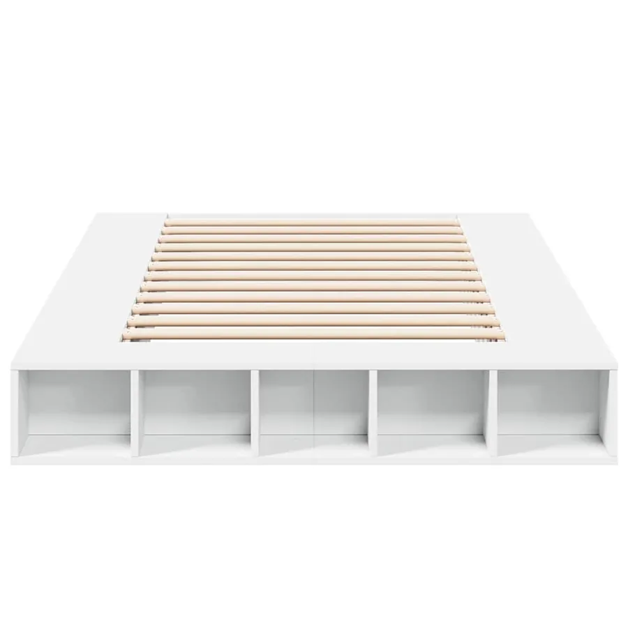 Cadre de lit sans matelas blanc 135x190 cm - 4