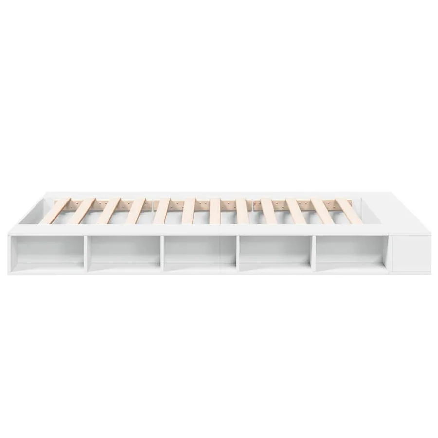 Cadre de lit sans matelas blanc 135x190 cm - 5