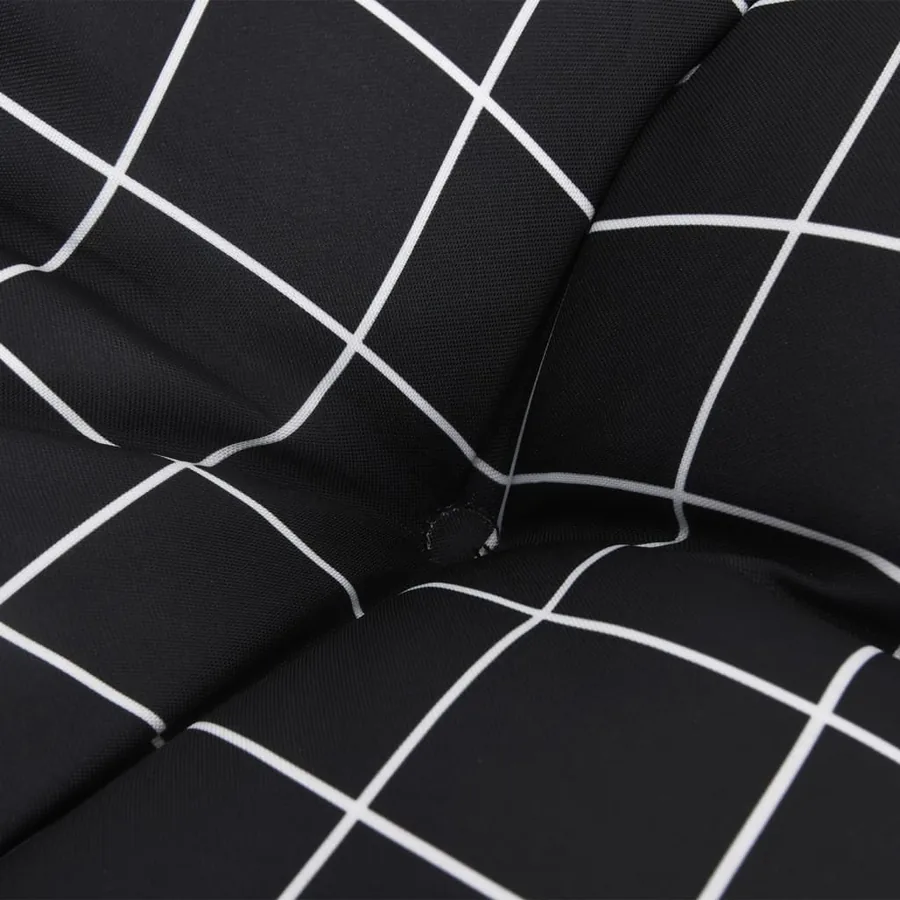 Coussins de chaise à dossier bas lot de 4 motif à carreaux noir - 8