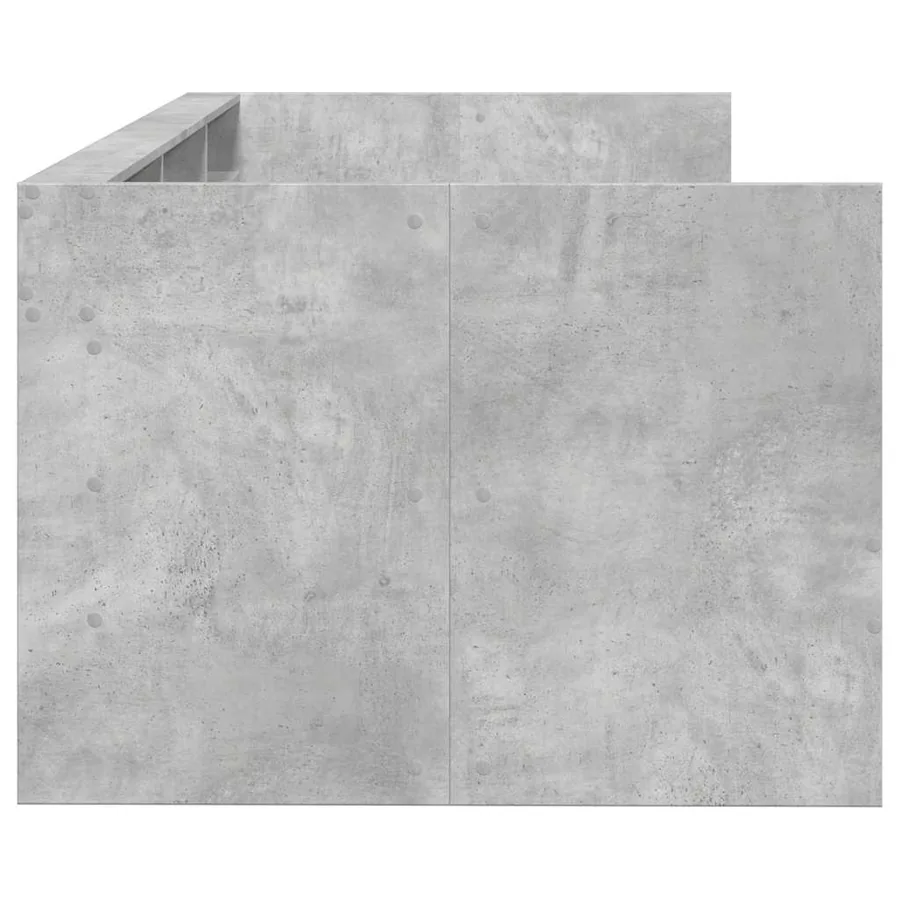 Lit de jour avec tiroirs sans matelas gris béton 90x190 cm - 5