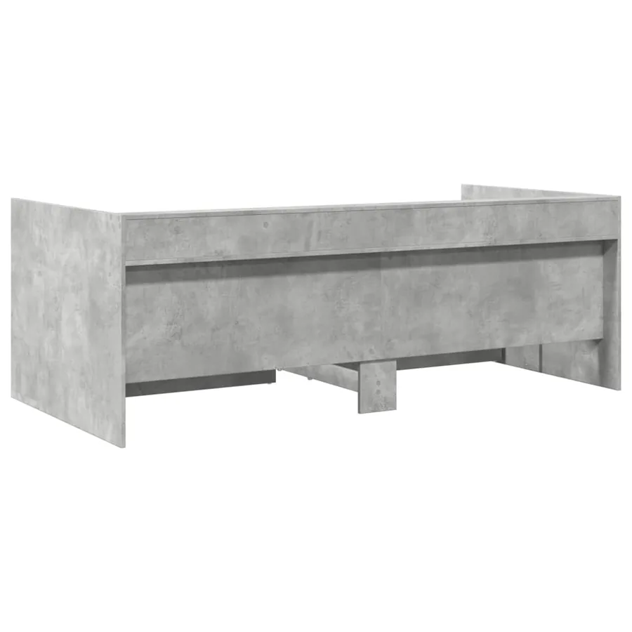 Lit de jour avec tiroirs sans matelas gris béton 90x190 cm - 6