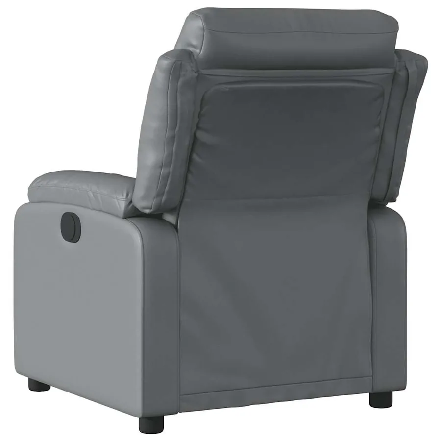 Fauteuil de massage inclinable Gris Similicuir - 5