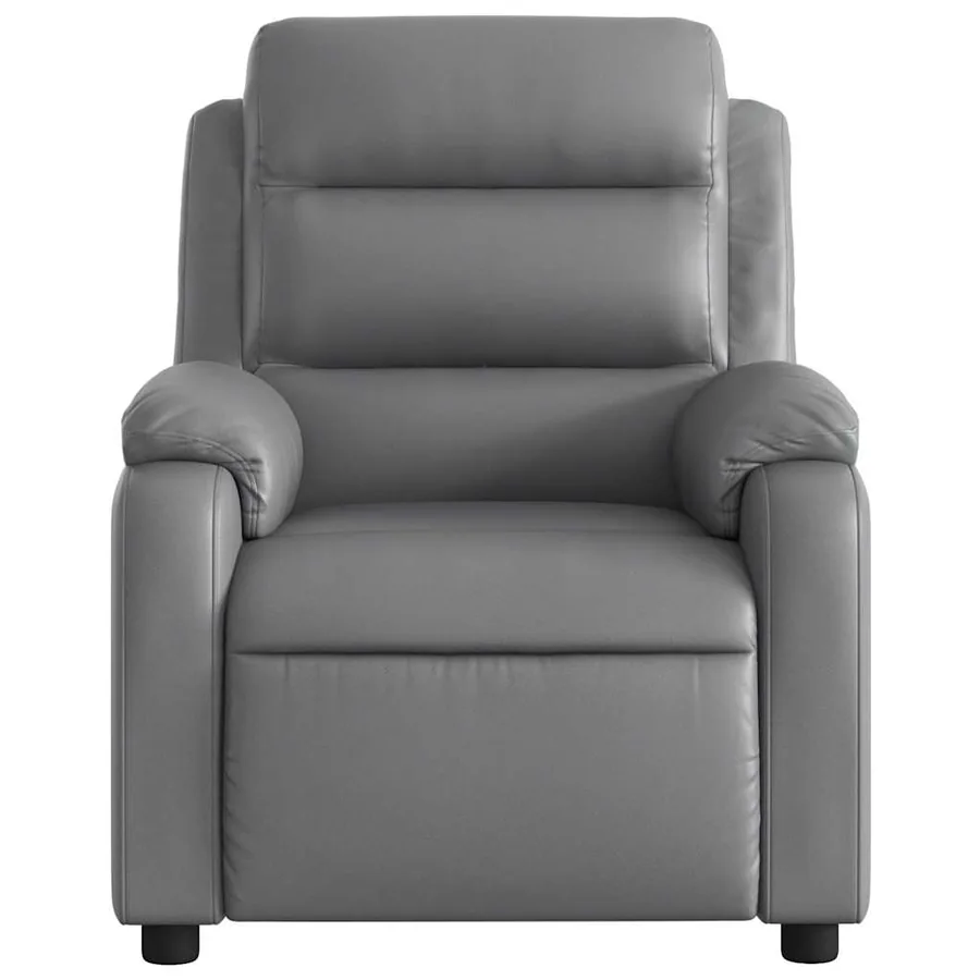 Fauteuil de massage inclinable Gris Similicuir - 8