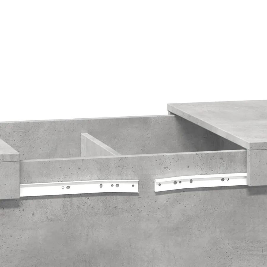 Table basse gris béton 100x55x40 cm bois d'ingénierie - 10