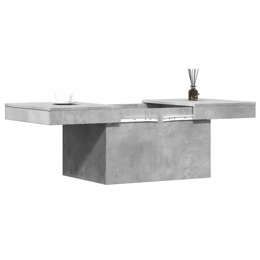 Table basse gris béton 100x55x40 cm bois d'ingénierie - 4