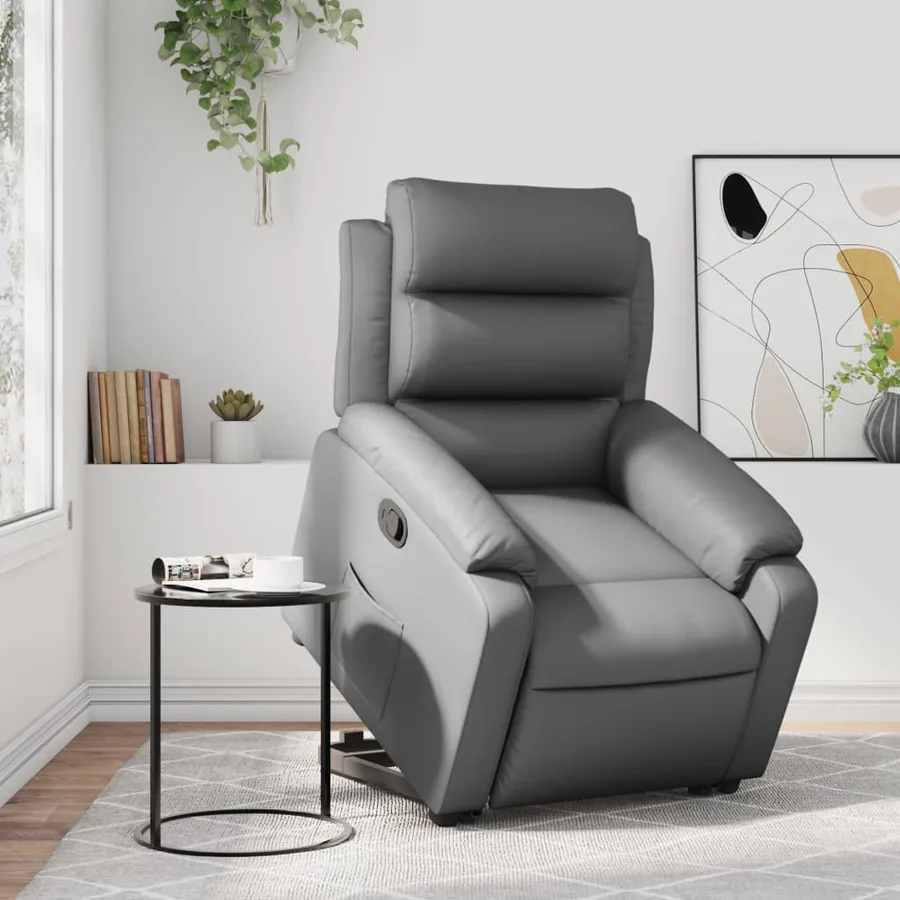 Fauteuil inclinable Gris Similicuir - 16