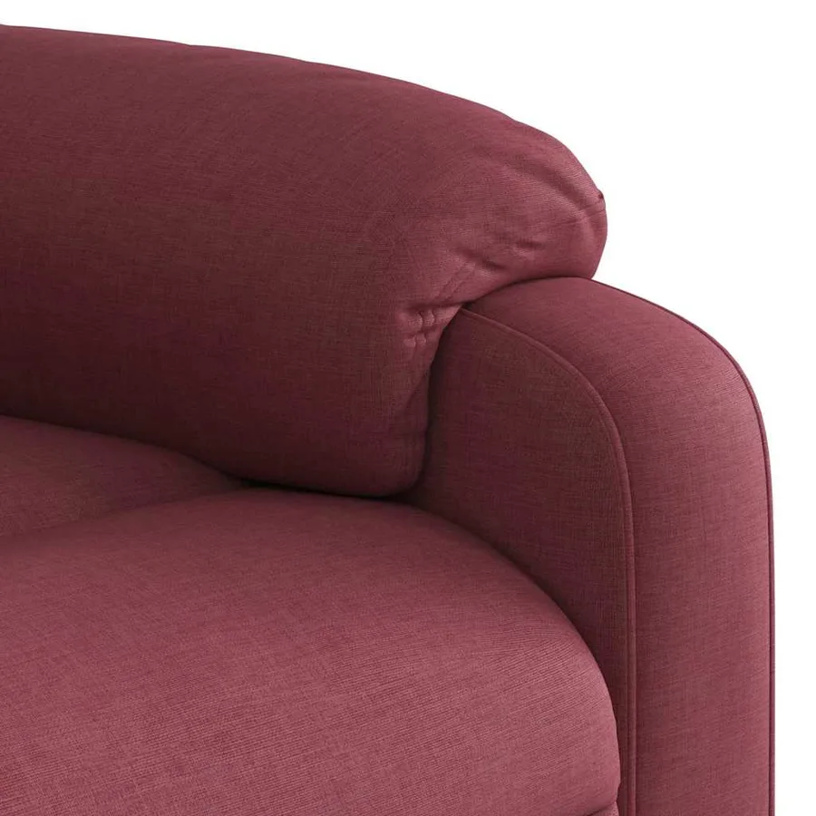 Fauteuil de massage inclinable électrique Rouge bordeaux Tissu - 11