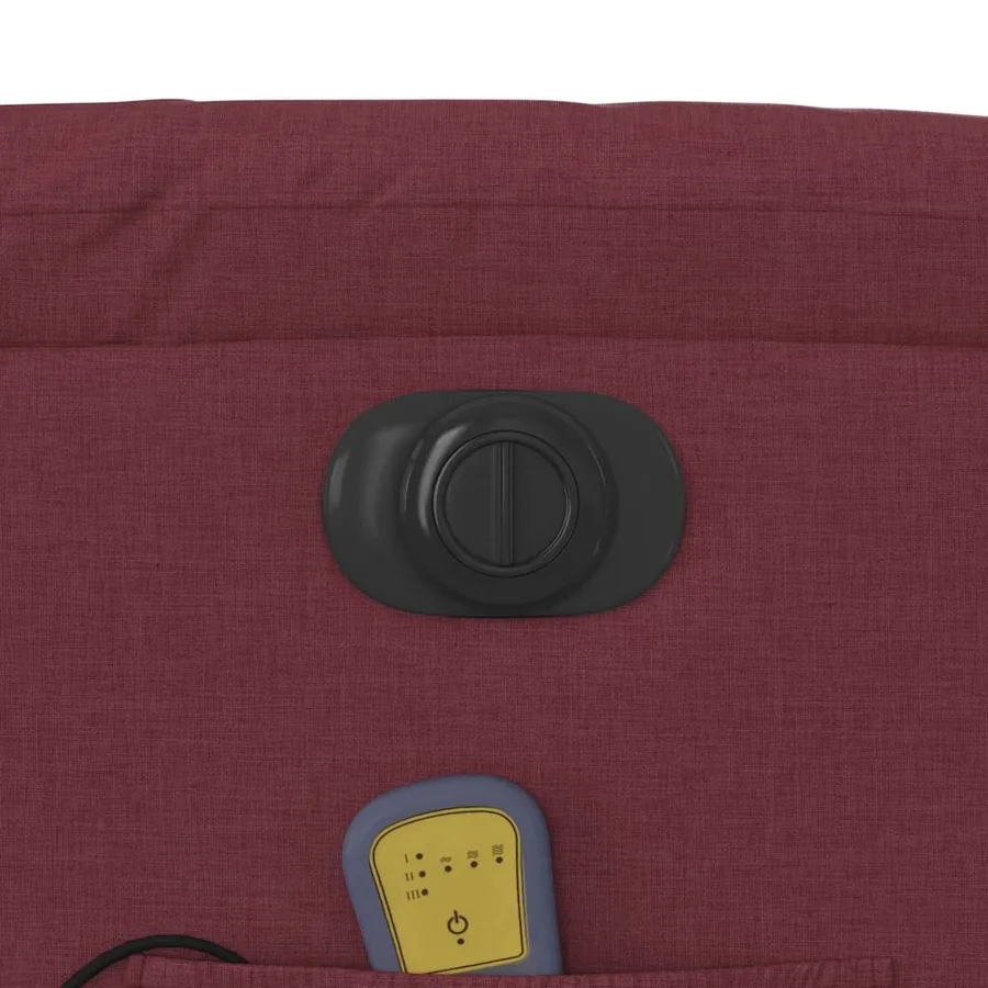 Fauteuil de massage inclinable électrique Rouge bordeaux Tissu - 12