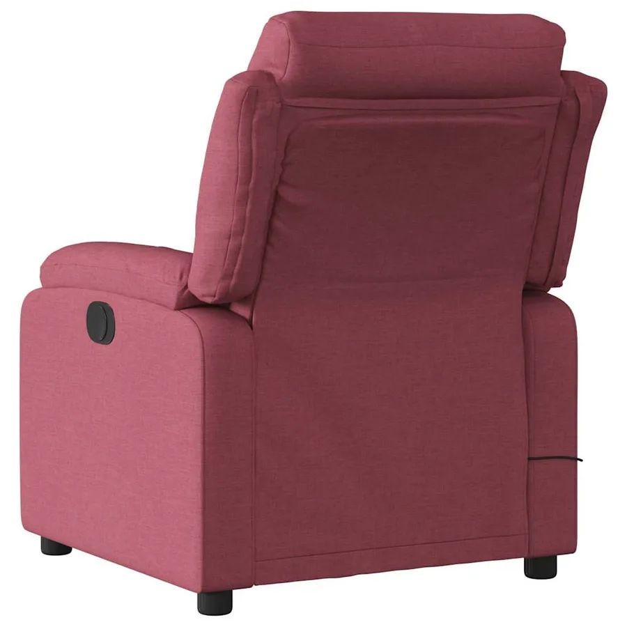 Fauteuil de massage inclinable électrique Rouge bordeaux Tissu - 5