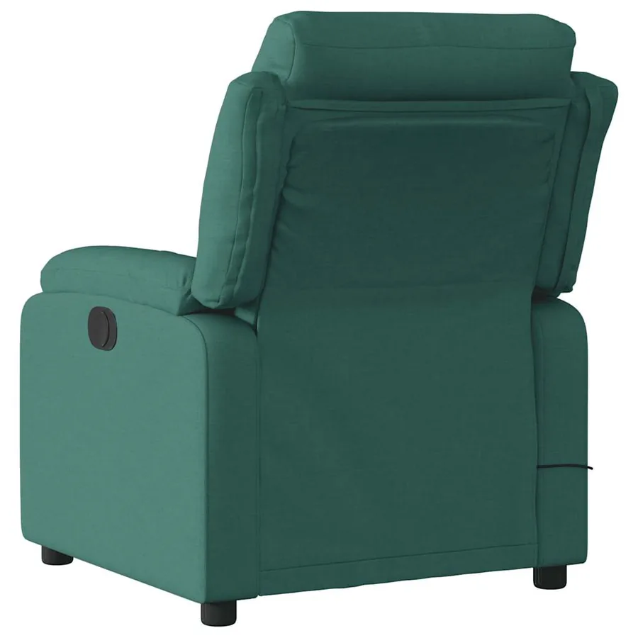 Fauteuil de massage inclinable Vert foncé Tissu - 5