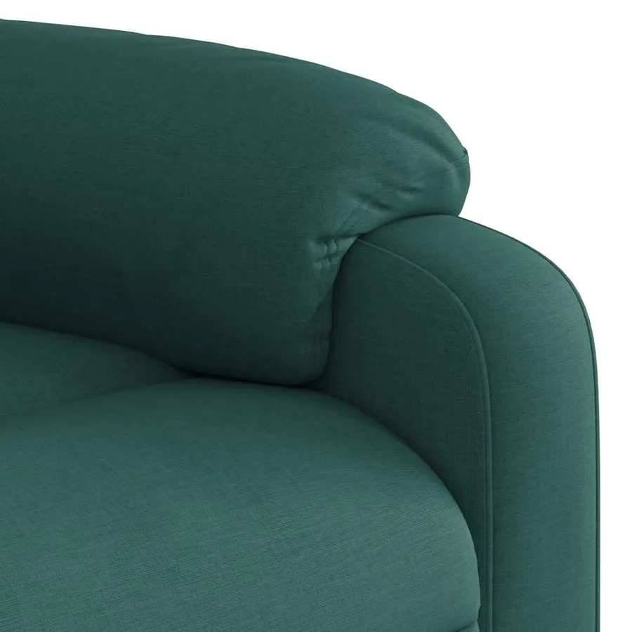 Fauteuil inclinable de massage vert foncé tissu - 9