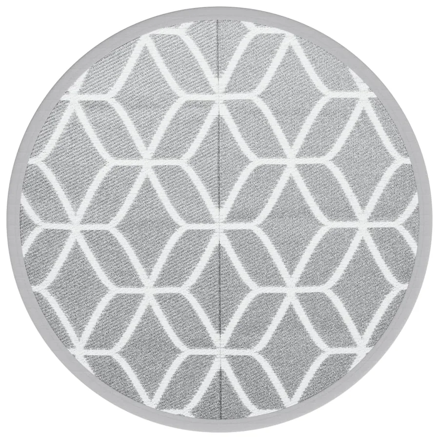Tapis d'extérieur ARAKIL gris Ø160 cm PP - 2