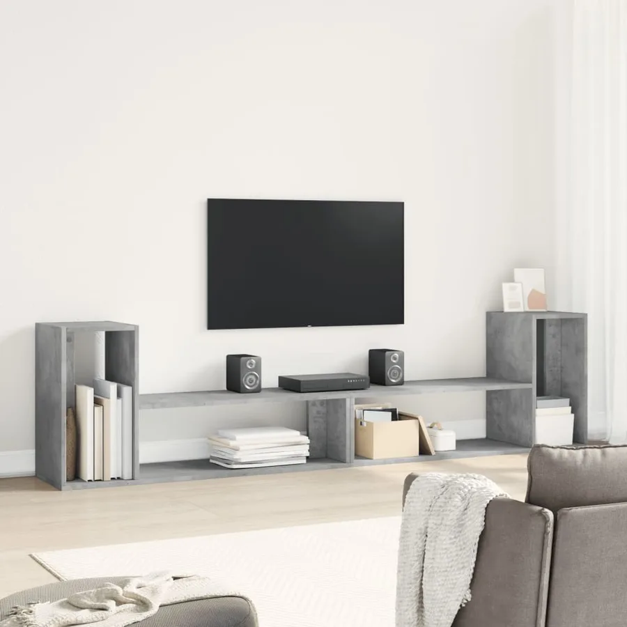 Meuble TV Gris béton - 3