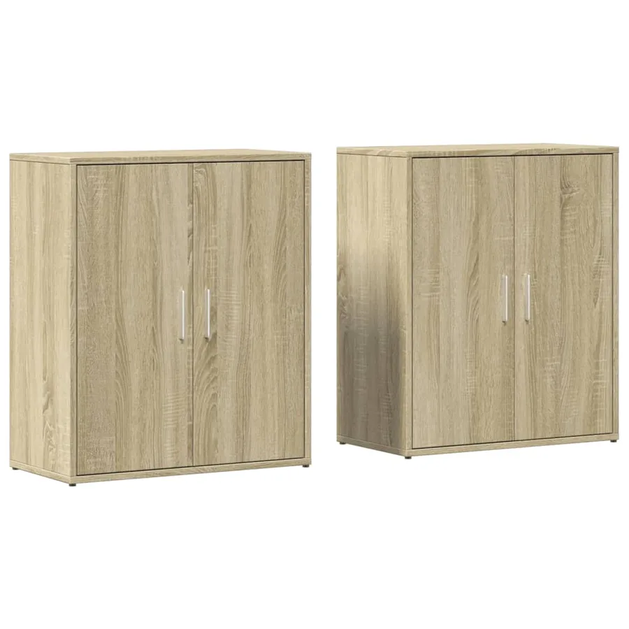 Buffets 2 pcs chêne sonoma 60x31x70 cm bois d'ingénierie - 2