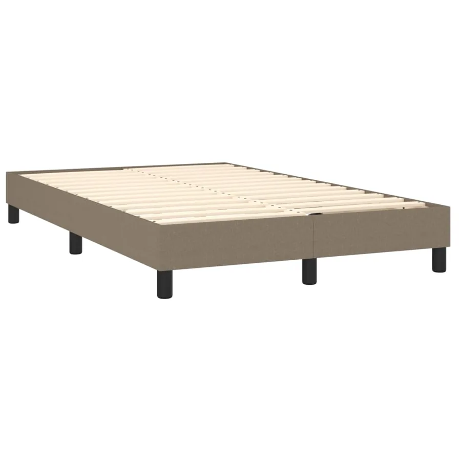 Sommier à lattes de lit avec matelas LED Taupe 120x200 cm Tissu - 5