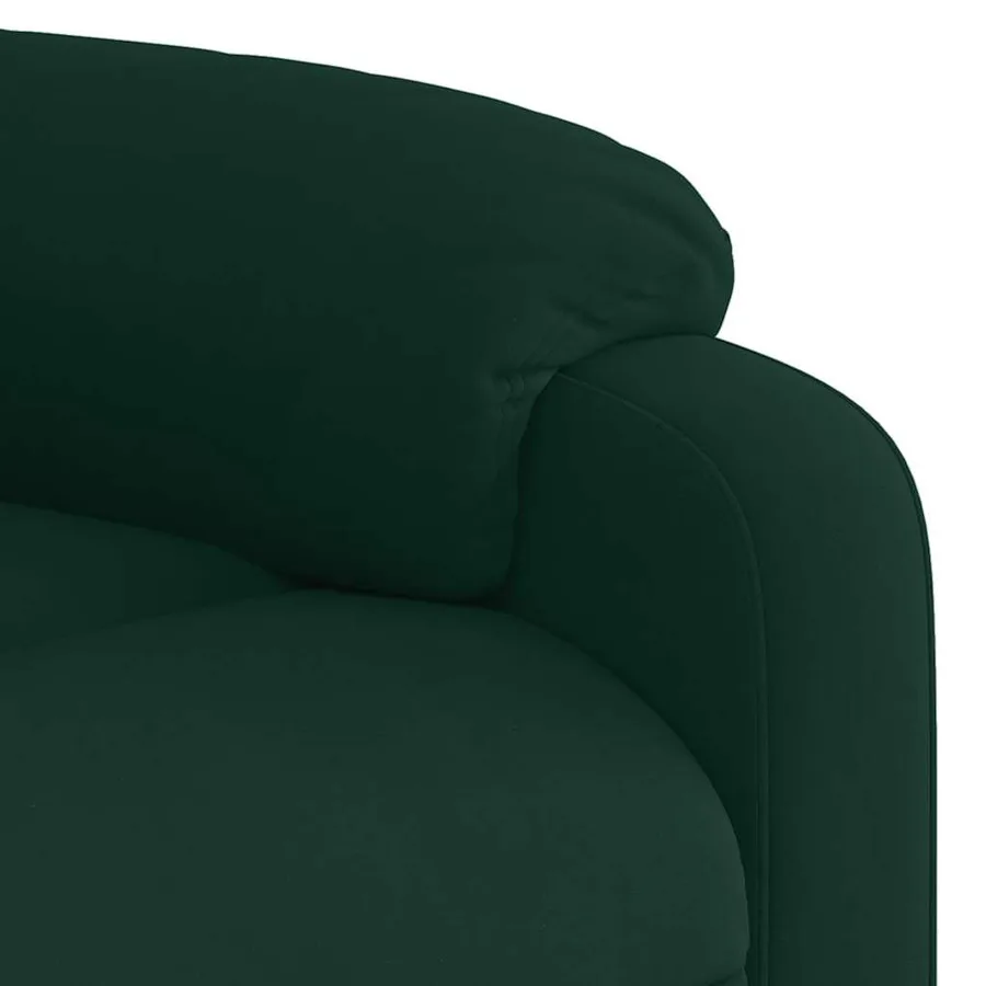 Fauteuil inclinable électrique vert foncé velours - 12