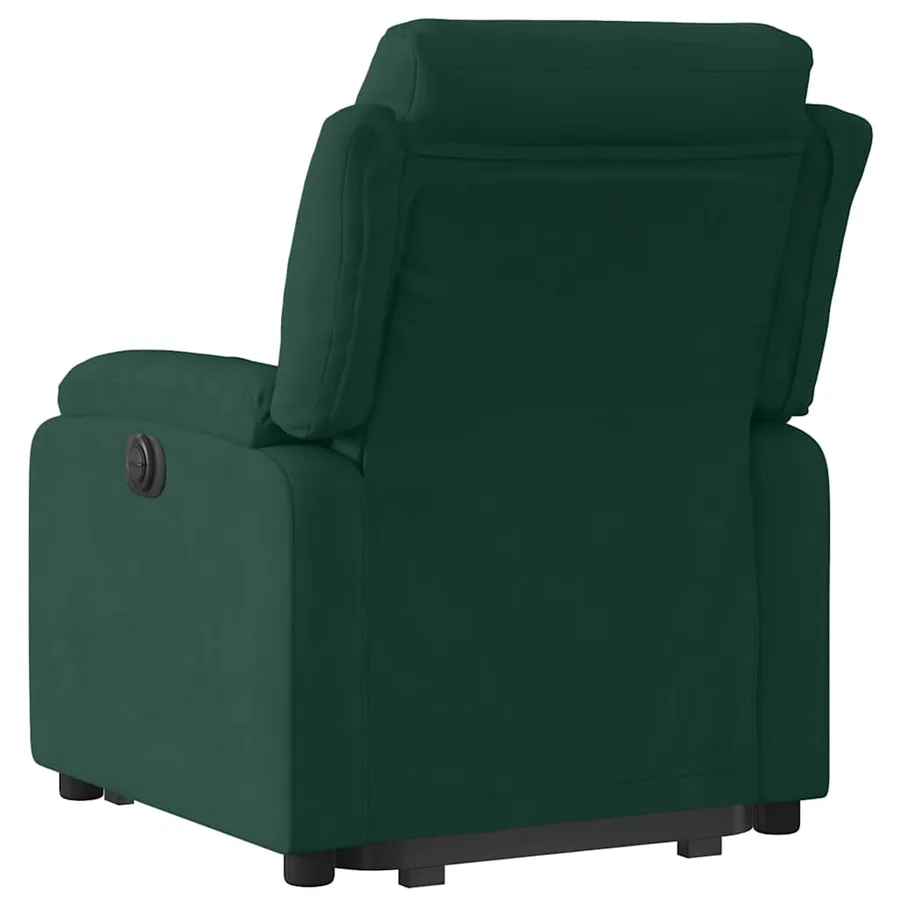 Fauteuil inclinable électrique vert foncé velours - 5