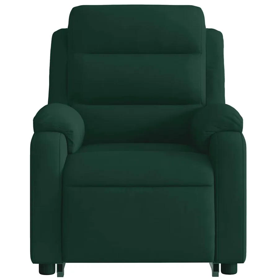 Fauteuil inclinable électrique vert foncé velours - 9