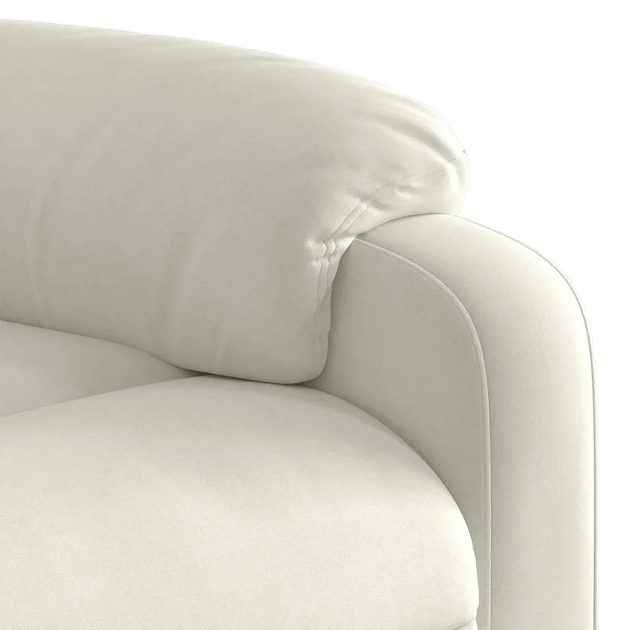 Fauteuil inclinable électrique crème velours - 12