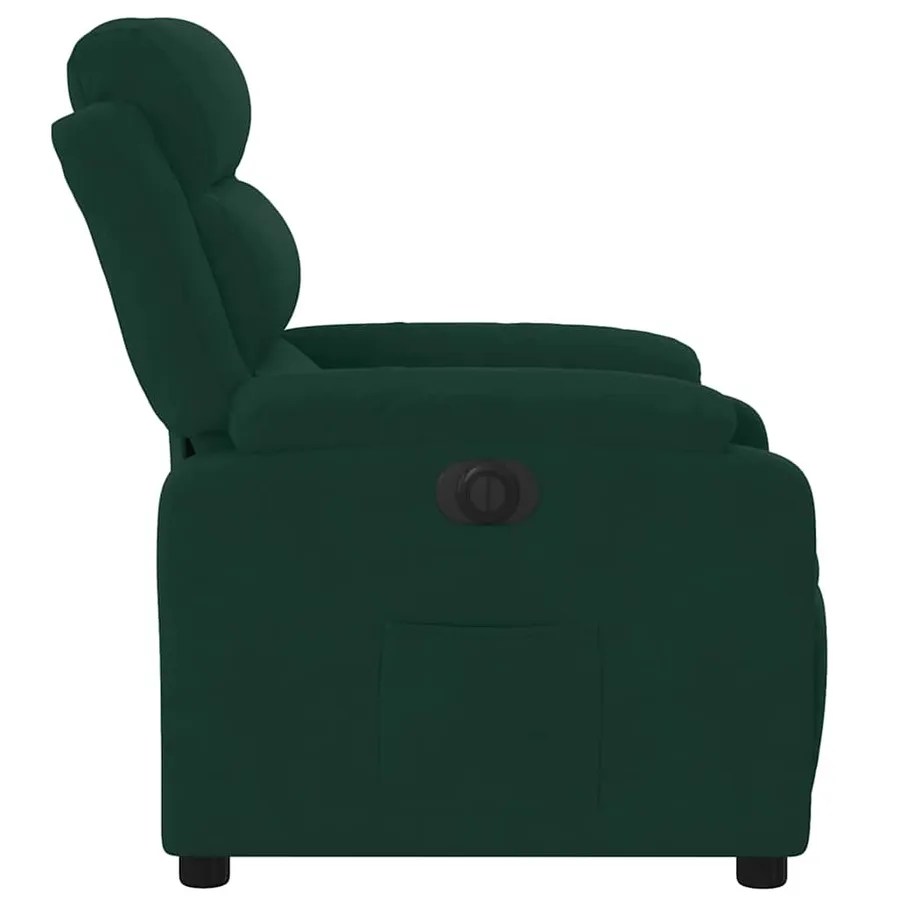 Fauteuil inclinable électrique vert foncé velours - 10