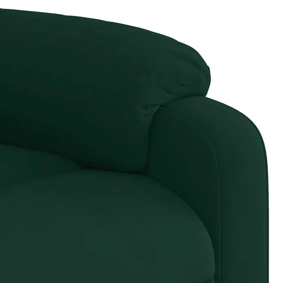 Fauteuil inclinable électrique vert foncé velours - 11